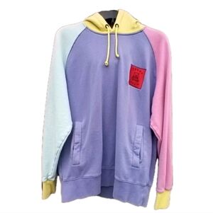 TEDDY FRESH HOODIE SWEATSHIRT UNISEX M COLOR BLOCK HIP HOP PULLOVER DRAWSTRING